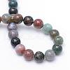 Round Natural Indian Agate Bead Strands G-R345-6mm-08-3