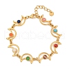 Bohemia Style 304 Stainless Steel Link Chain Bracelets for Women BJEW-M082-01G-02-2
