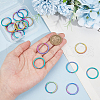 Unicraftale 20Pcs Ion Plating(IP) 304 Stainless Steel Split Key Rings FIND-UN0003-53-4