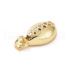 Brass Micro Pave Cubic Zirconia Charms KK-C012-50G-3