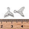 Brass Micro Pave Clear Cubic Zirconia Charms KK-F871-33P-3