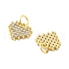 Brass Micro Pave Cubic Zirconia Pendants KK-C092-24K-G-2