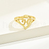 Brass Alphabet Adjustable Rings for Women WGC8F9D-08-1