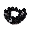 Dyed & Heated Natural Black Agate Beads Strands G-T138-39-2