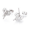 Brass Stud Earrings EJEW-N060-03P-2
