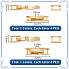   24Pcs 6 Styles Brass Fold Over Clasps FIND-PH0021-50-2