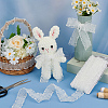 FINGERINSPIRE 10M Polycotton Pleated Elastic Lace Ribbon OCOR-FG0002-62A-02-5