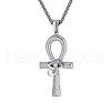 Eye of Horus Ankh Cross 304 Stainless Steel Pendant Wheat Chain Necklaces FS-WGA516E-03-2