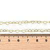 Brass Heart Link Chain Necklaces NJEW-M108-33G-3