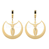 304 Stainless Steel Mythology Moon Goddess Amulet Hoop Earrings for Women EJEW-S239-02G-2