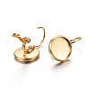 304 Stainless Steel Leverback Earring Settings X-STAS-F191-03G-10mm-5