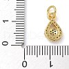 Rack Plating Brass Micro Pave Cubic Zirconia Pendants KK-K392-23G-3