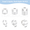 Unicraftale 30Pcs 3 Styles 304 Stainless Steel Cuff Rings STAS-UN0059-25-3