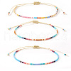 Bohemian Glass Seed Bead Rainbow Friendship Bracelets RZ3396-13-1