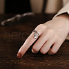 925 Sterling Silver Adjustable Finger Rings for Women FS-WG0C96C-01-4