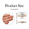Brass Pave Cubic Zirconia Connector Charms FIND-TAC0014-46G-4