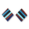 Opaque Resin & Walnut Wood Pendants RESI-N039-12-2