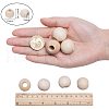 Unfinished Wood Beads WOOD-PH0008-30B-2