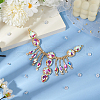 Fingerinspire 1Pc Flower Brass Rhinestone Ornament Accessories OHAR-FG0001-04C-5