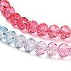 Transparent Painted Glass Beads Strands X1-DGLA-A034-T8mm-A11-4