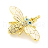 Rack Plating Brass Micro Pave Cubic Zirconia Pendants KK-S396-63G-2