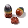 1Pc Chakra Natural Gemstone Egg Shape Display Decorations DJEW-G032-01-2