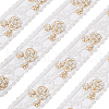 Flower Pattern Lace Embroidery Organza Trimming OCOR-FG0001-30-1
