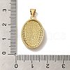 Rack Plating Brass Micro Pave Cubic Zirconia with Synthetic Opal Pendants KK-D088-12G-4