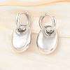 Oval Brass Hoop Earrings for Women EJEW-U057-06A-02P-1