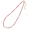 Plating Glass Beaded Necklaces SD7804-3-1