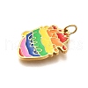 Pride 304 Stainless Steel Enamel Pendants STAS-B079-01G-02-2