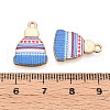 Winter Theme Printed Alloy Pendants PALLOY-H127-03G-02-2