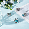 DELORIGIN 4Pcs 4 Styles Alloy Snap Rings for Women Men RJEW-DR0001-03B-5