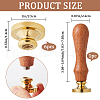 CRASPIRE 6 Styles Golden Tone Brass Wax Seal Stamp Head AJEW-CP0007-50C-01-2