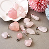 Heart Gemstone Pendants G-TA0001-19-3