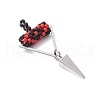 Cylinder Seed Beaded Eye Pendants PALLOY-MZ00650-04-3