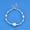 Mother's Day Jewellery Brass Natural Pearl Beaded Bracelets for Women BJEW-T022-08S-2