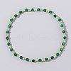 Natural Malachite Beads Stretch Bracelets for Women Men AK7543-2-2