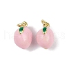 Brass Enamel Pendants KK-H072-18G-06-1