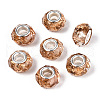 Transparent Resin Rondelle European Beads RESI-N044-01D-1