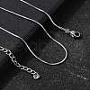 0.9MM 304 Stainless Steel Snake Chain Necklaces for Women Men STAS-V011-04A-P-1