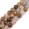 Natural Black Gold Rutilated Quartz Beads Strands G-H093-B03-10mm-2