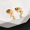 Star 201 Stainless Steel Pendant Necklaces & Stud Earrings Sets for Women SJEW-Q025-02G-3