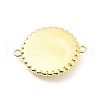 Rack Plating Brass Micro Pave Clear Cubic Zirconia Connector Charms KK-B054-25G-3