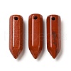 Natural Red Jasper Pointed Pendants G-C158-05I-1