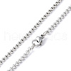 Non-Tarnish 304 Stainless Steel Ring with Tassel Pendant Necklace with Box Chains for Women NJEW-B087-01P-3