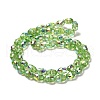 Electroplate Glass Beads Strands EGLA-D030-04F-2