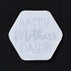 Mother's Day Theme DIY Pendant Silicone Molds DIY-P053-10-4