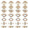 28Pcs 7 Styles Alloy Colorful Enamel Connector Charms FIND-TA0002-46-2