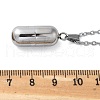 304 Stainless Steel capsule Shaped Perfume Bottle Necklaces STAS-Z106-01P-7